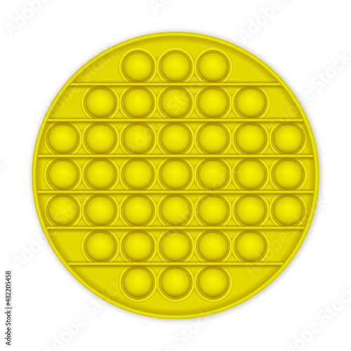 Realistic pop It fidget antistress toy. Vector illustration trendy toy on white background.
