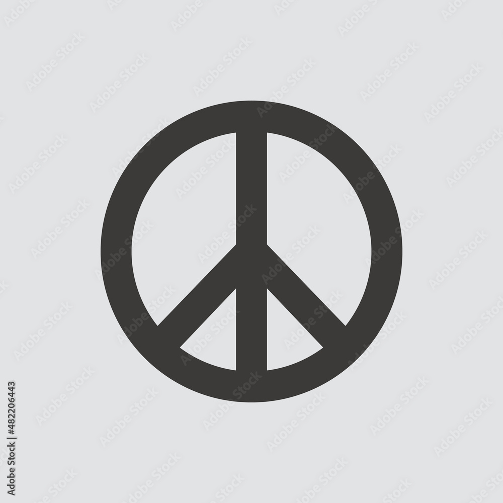 Peace sign icon isolated of flat style. Vector illustration. Peace sign icon isolated of flat style. Vector illustration.