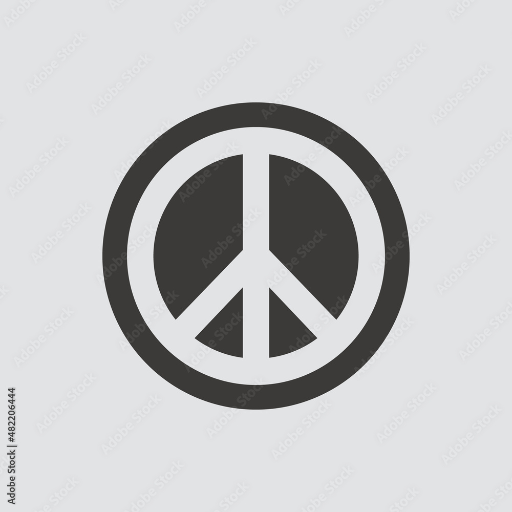 Peace sign icon isolated of flat style. Vector illustration. Peace sign icon isolated of flat style. Vector illustration.