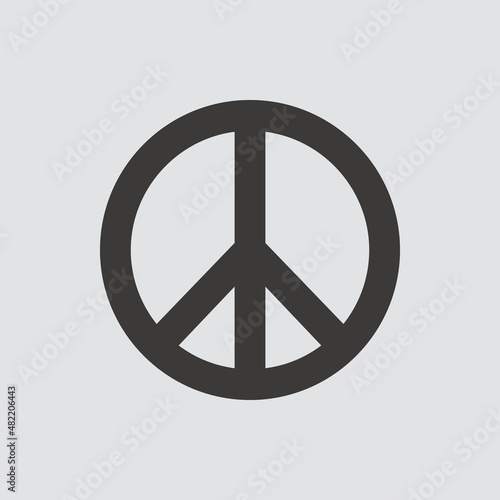 Peace sign icon isolated of flat style. Vector illustration.