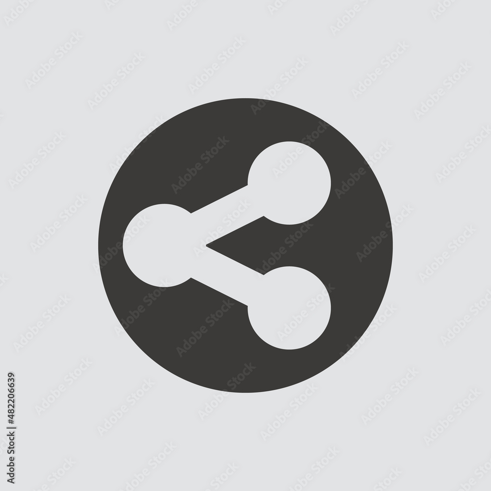 share icon isolated of flat style. Vector illustration. share icon isolated of flat style. Vector illustration.
