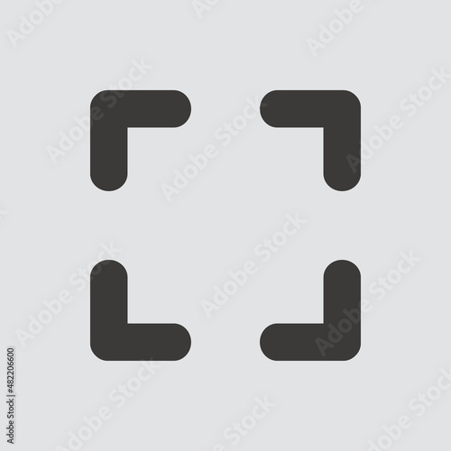 screenshot icon isolated of flat style. Vector illustration.