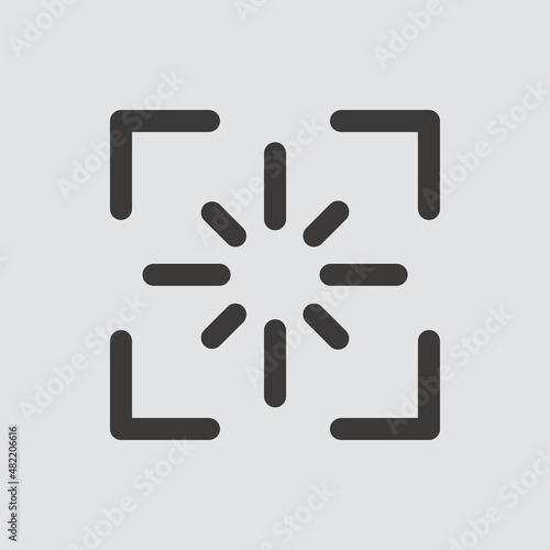 Fotomural screenshot icon isolated of flat style. Vector illustration.