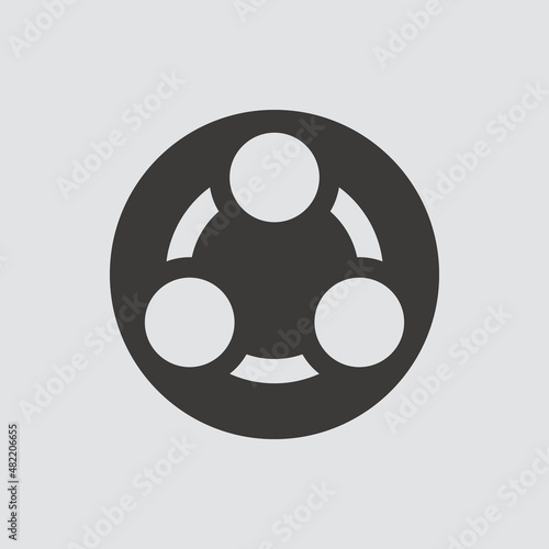share icon isolated of flat style. Vector illustration.
