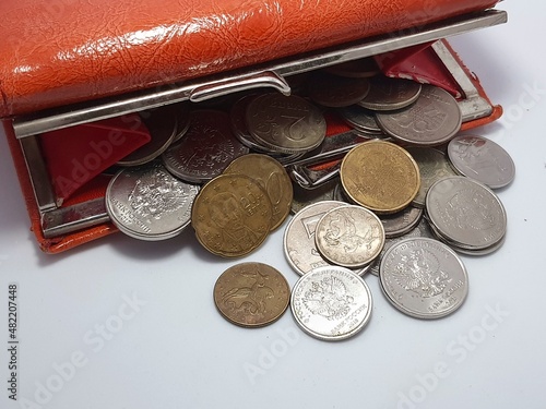 purse with coins