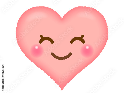 笑顔のハートのイラスト素材＿ベクター
