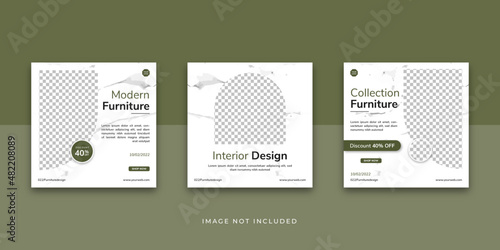 Furniture Interior Social Media Instagram Post Template