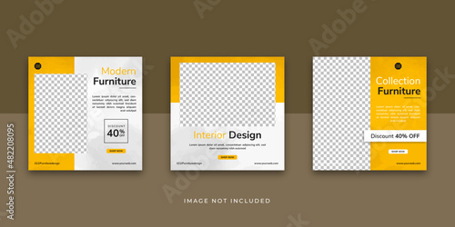 Furniture Interior Social Media Instagram Post Template