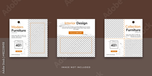 Furniture Interior Social Media Instagram Post Template