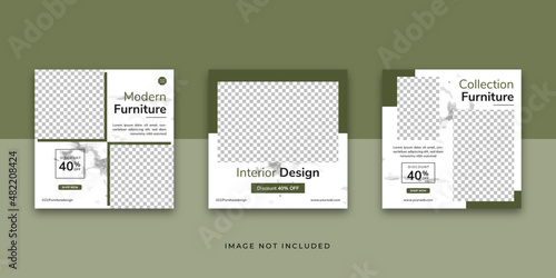Furniture Interior Social Media Instagram Post Template