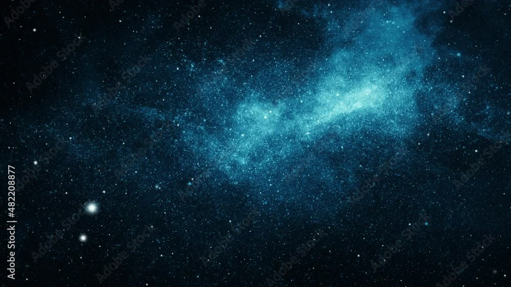 Galaxy space background camera flying through the galaxy and nebula.