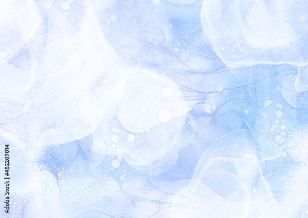 テクスチャ テクスチャー 水彩 水彩風 水彩画 水彩絵 絵の具 水彩背景 背景テクスチャー アルコールインク 背景素材 抽象的 青 水色 ブルー Stock イラスト Adobe Stock