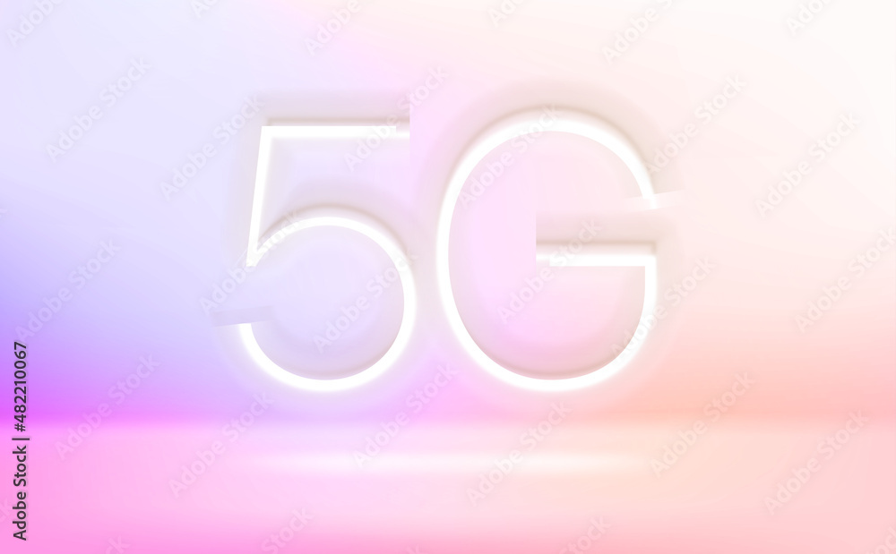 %G wave logo in bright studio. Vector 3d illustration %G wave logo in bright studio. Vector 3d illustration