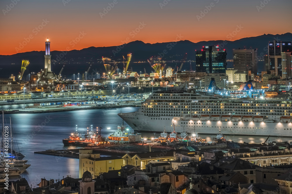 Genoa view of the Porto Antico