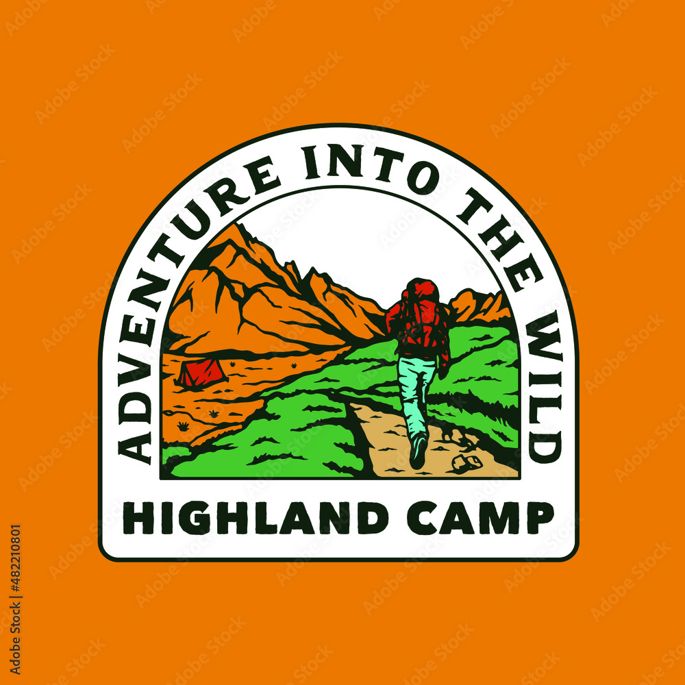 Hand Drawn Vintage Adventure Outdoor Logo Badge