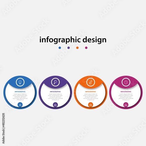 Circular Timeline Steps Infographics Design Template Premium Vector