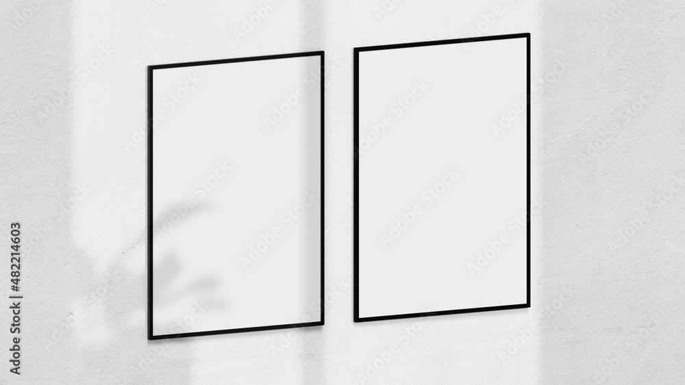 3D rendering of a poster template in A3 or A2 or A1 format. Mock up poster. 3D rendering of a poster template in A3 or A2 or A1 format. Mock up poster.
