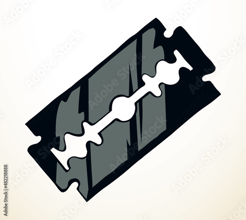 Sharp steel blade. Vector drawing