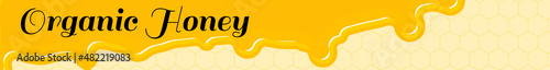蜂蜜バナー、Organic Honeyの文字入り、468x60