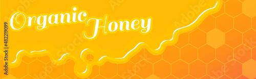 蜂蜜バナー、Organic Honeyの文字入り、320x100