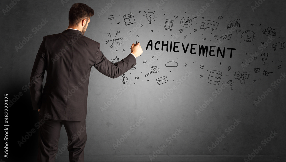 businessman drawing a creative idea sketch businessman drawing a creative idea sketch