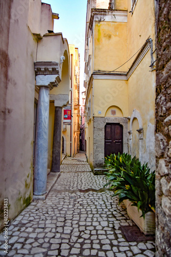Fototapeta Naklejka Na Ścianę i Meble -  An alley of Gaeta, a medieval town of Lazio region, Italy.