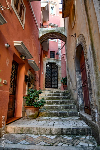 An alley of Gaeta, a medieval town of Lazio region, Italy. © Giambattista