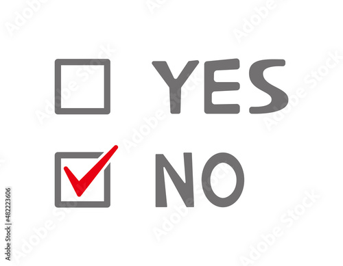 チェックマーク　 Yes　No　ベクターイラスト