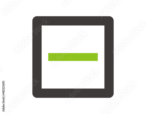 マイナス　－　 ボックス　ベクターイラスト