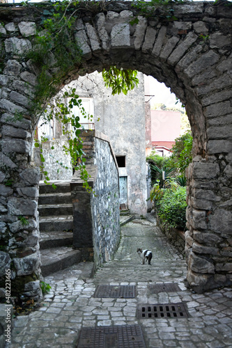 An ancient arch in the medieval quarter of Gaeta  an Italian town in the Lazio region.