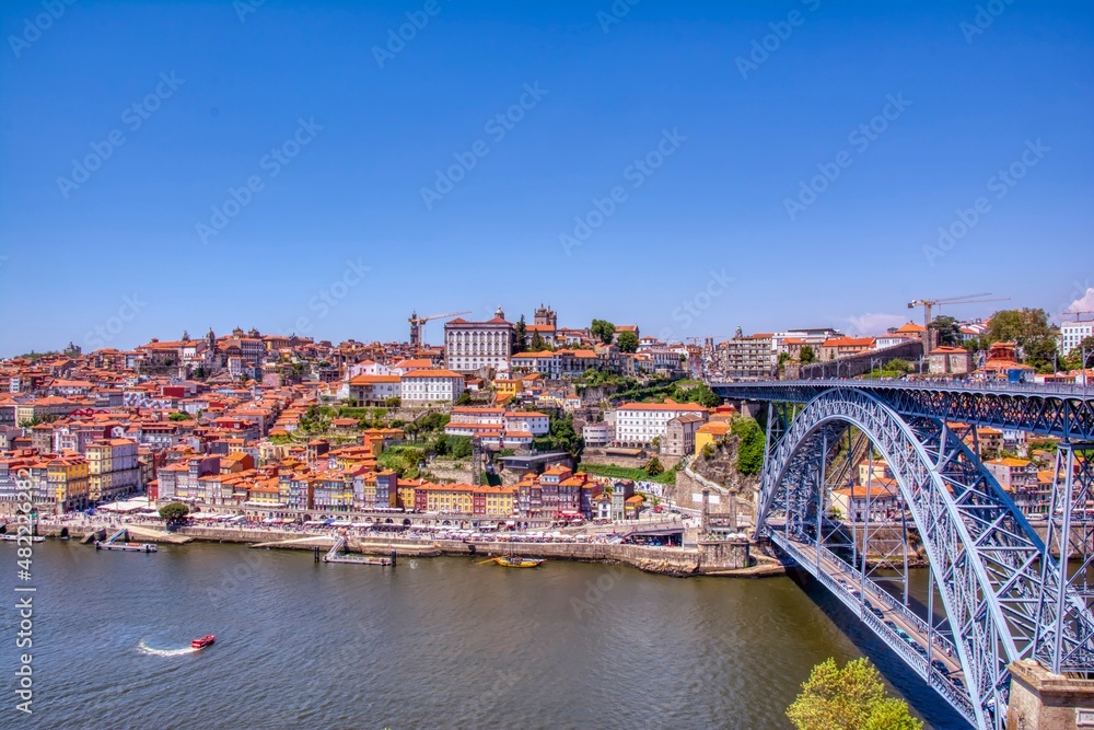 Historic center of Porto in Portugal.