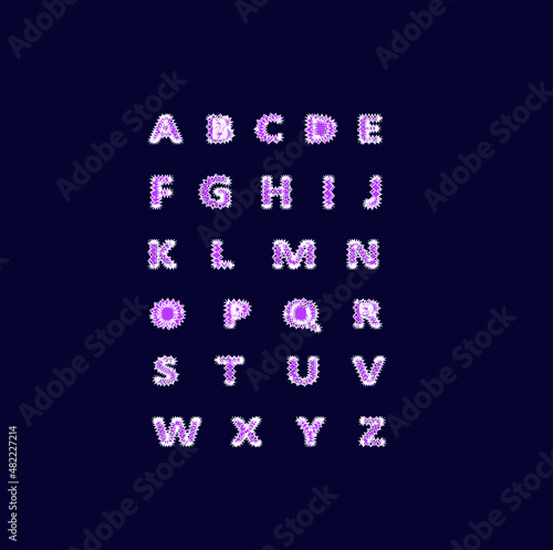 english alphabet large block letters creative font