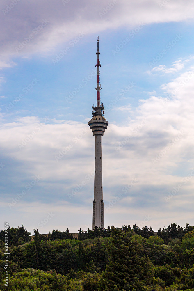 Fototapeta premium Baku TV tower is the tallest building in Azerbaijan