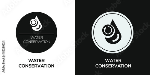 Creative (Water conservation) Icon ,Vector sign.
