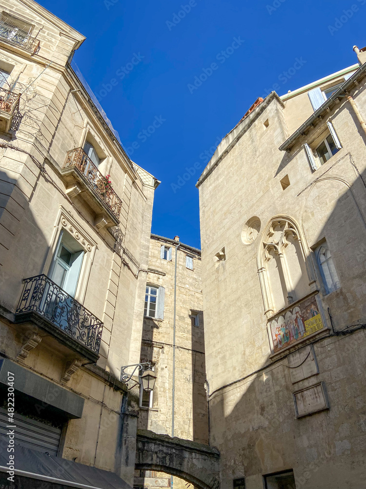 Immeubles du quartier de l'Ecusson à Montpellier, Occitanie