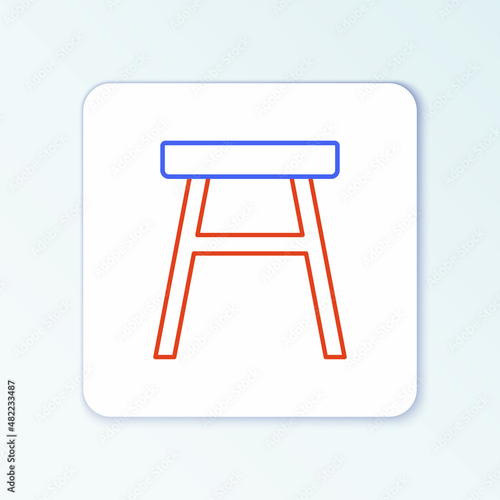 Line Chair icon isolated on white background. Colorful outline concept. Vector Line Chair icon isolated on white background. Colorful outline concept. Vector