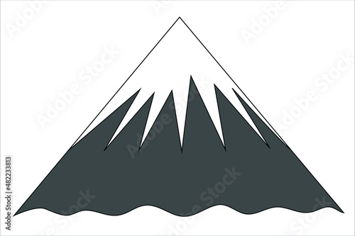 mountain silhouette vector illustration of himalaya mountains logo extreme terrain mount everest lhotse cho oyu makalu annapurna ama dablam