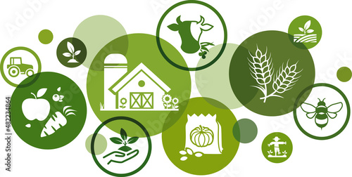 Foto Farming / agriculture vector illustration