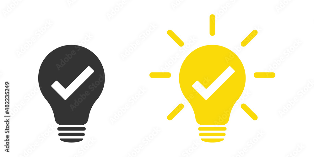 Fototapeta premium Lamp icons set. Idea lamp icon collection. Flat style - stock vector