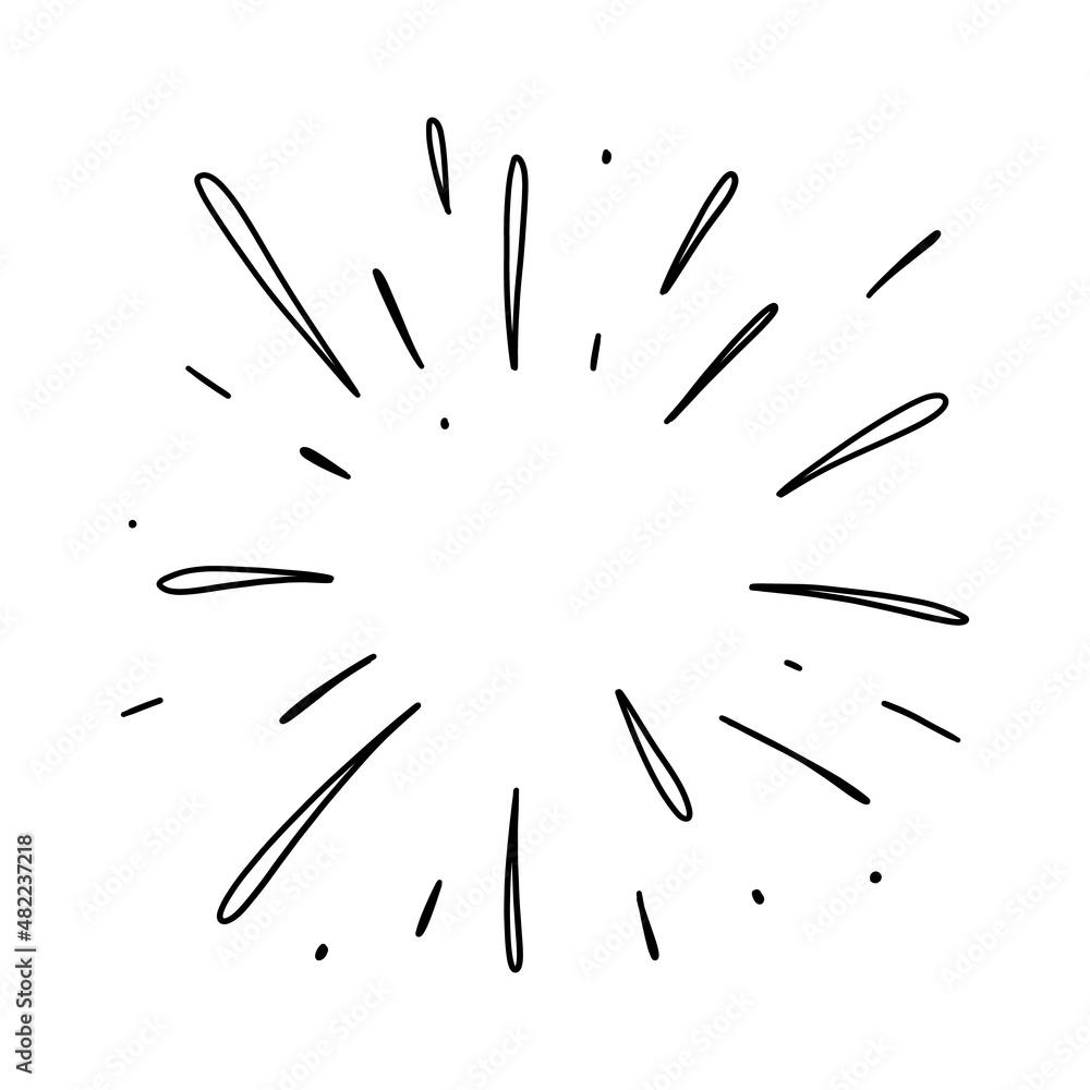 Obraz premium Starburst hand drawn. Vector illustration