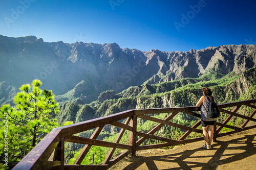 Fotografi "Mirador de los Roques" an der "Caldera de Taburiente" auf La Palma, Kanarische