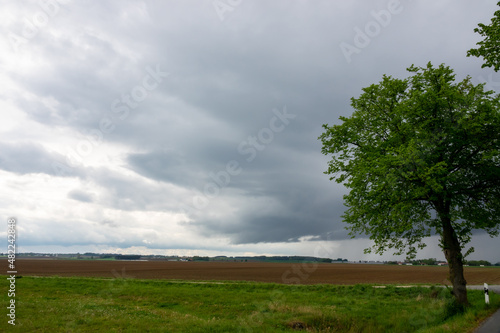 Cloud images with rain clouds and storm clouds in the landscape