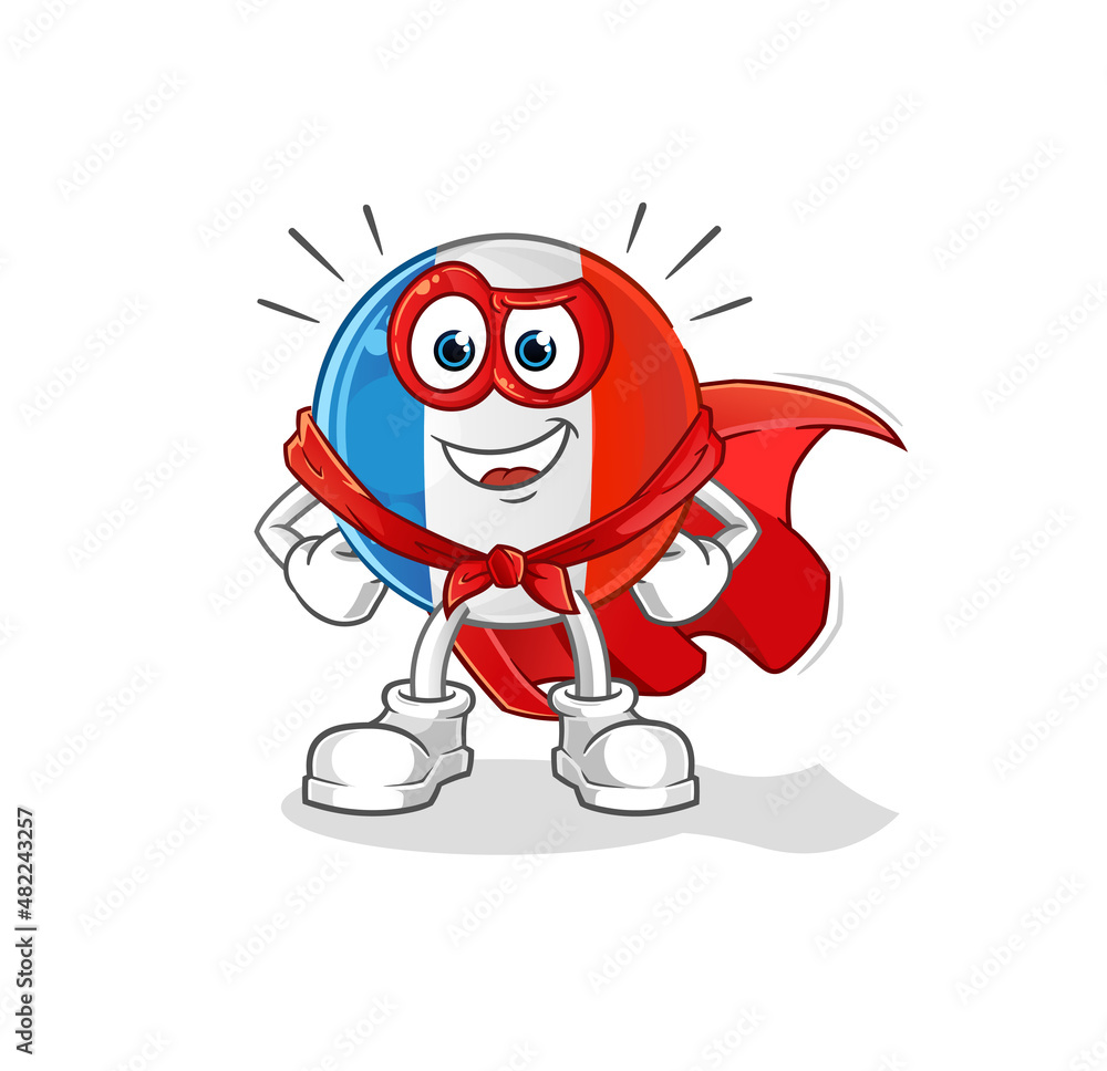 french flag heroes vector. cartoon character