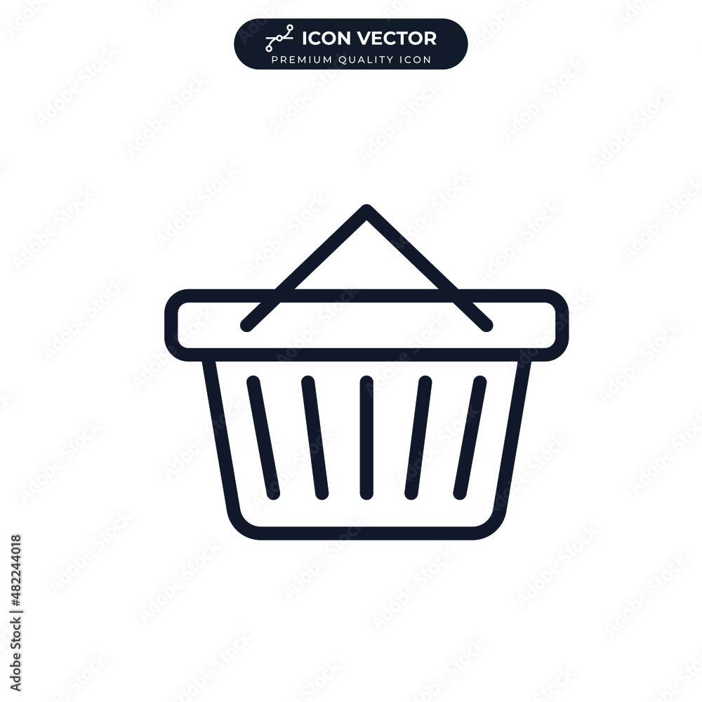 Shopping basket icon symbol template for graphic and web design collection logo vector illustration Shopping basket icon symbol template for graphic and web design collection logo vector illustration