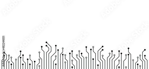 Circuit board or electronic motherboard. lines and dots connect. Vector high-tech technology data. Electrical board. digital tech. cpu  pcb printed circuit. For chip and process.   Input or output.