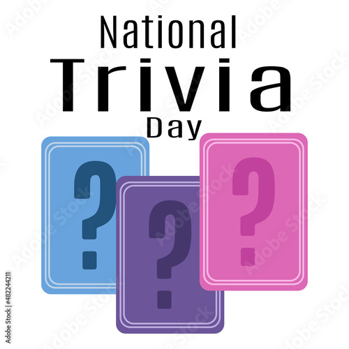 National Trivia Day, Idea for poster, banner, flyer or postcard