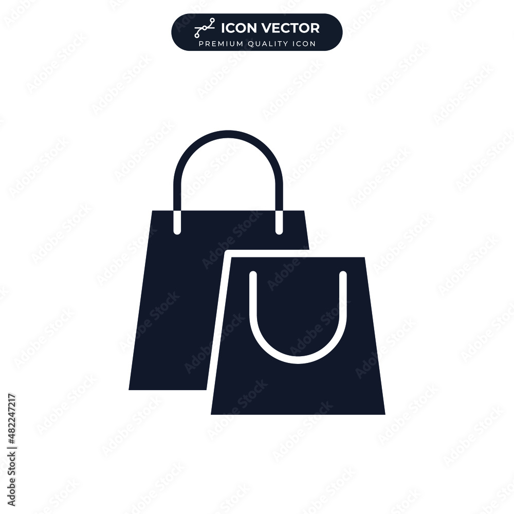 Shopping bag icon symbol template for graphic and web design collection logo vector illustration Shopping bag icon symbol template for graphic and web design collection logo vector illustration