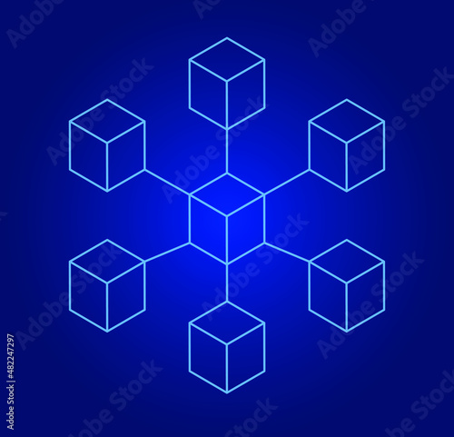 blockchain icon. crypto currency block chain logo ico