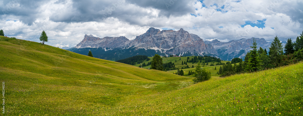 Pralongia Plateau in the Dolomites