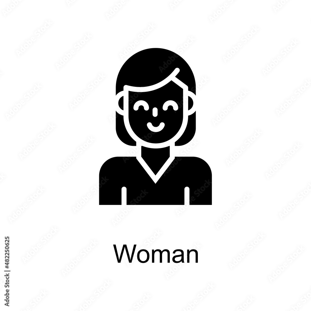 Woman vector Solid icon for web isolated on white background EPS 10 file Woman vector Solid icon for web isolated on white background EPS 10 file